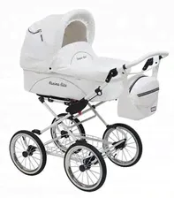 Коляска 2 в 1 Maxima Elite White Кожа